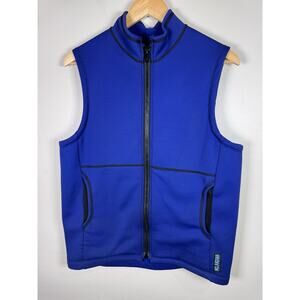 Men's Melanzana Vest Hard Face Blue Wind Pro Zip Up Jacket Sz M T